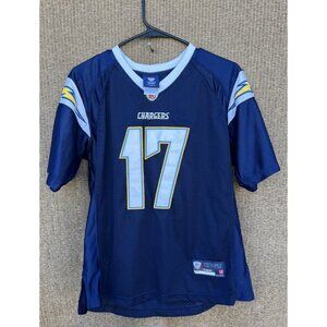 San Diego Chargers Jersey Blue / Yellow Philip Rivers #17  Reebok women’s Sz L